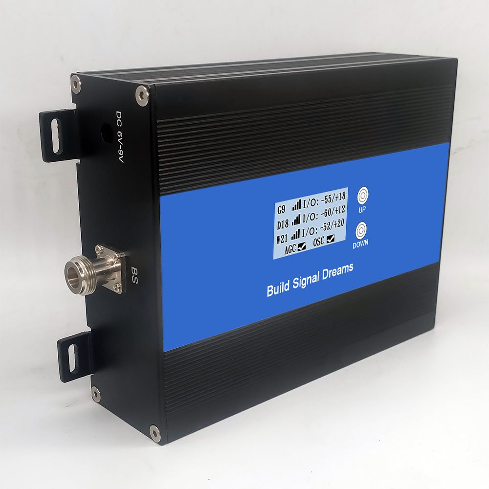 Tri Band 850/1800/2100Mhz Signal Amplifier B5 B3 B1 CDMA 3G Repeater DCS LTE 4G Booster WCDMA Connect Two Indoor Antennas